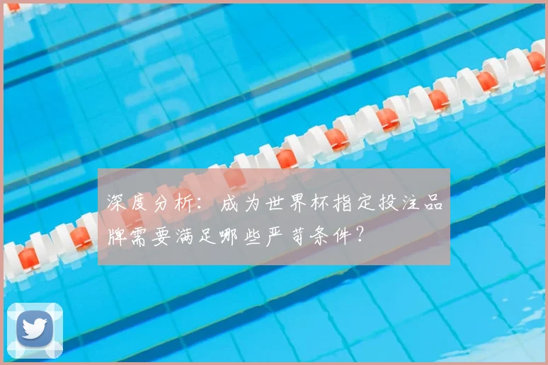 深度分析:成为世界杯指定投注品牌需要满足哪些严苛条件?